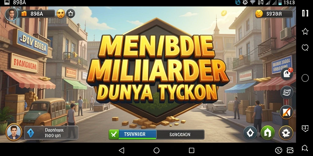 Tampilan gameplay Tycoon yang penuh warna dan dinamis.