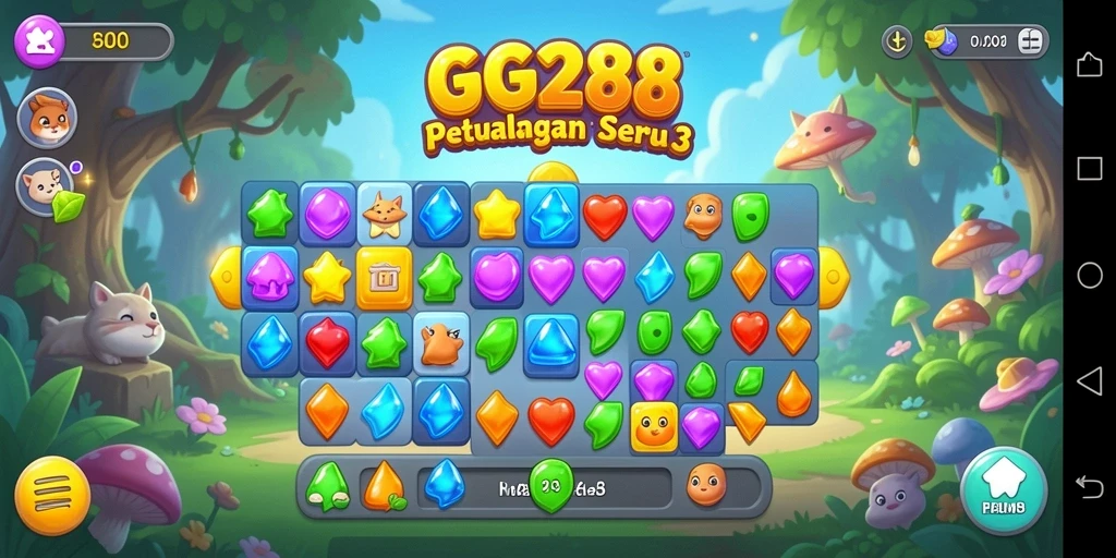 Tampilan gameplay GG288 yang seru dan menantang di dunia Match-3.