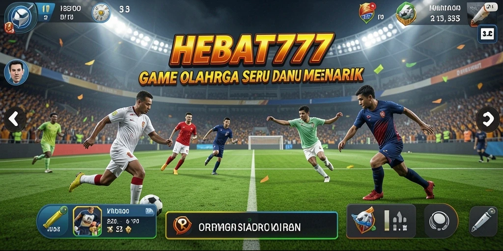 Gameplay HEBAT777 yang seru dan penuh aksi olahraga.