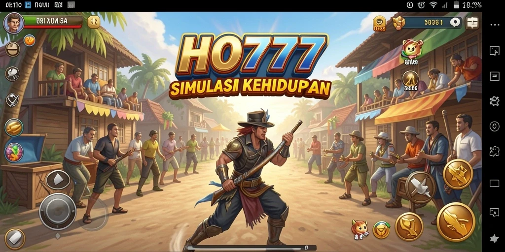 Screenshot menampilkan gameplay menarik dari HO777 dalam simulasi kehidupan.
