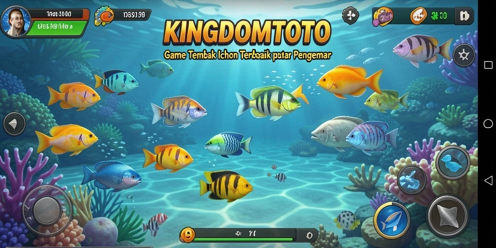 Tampilan menarik dari gameplay game Tembak Ikan KINGDOMTOTO.