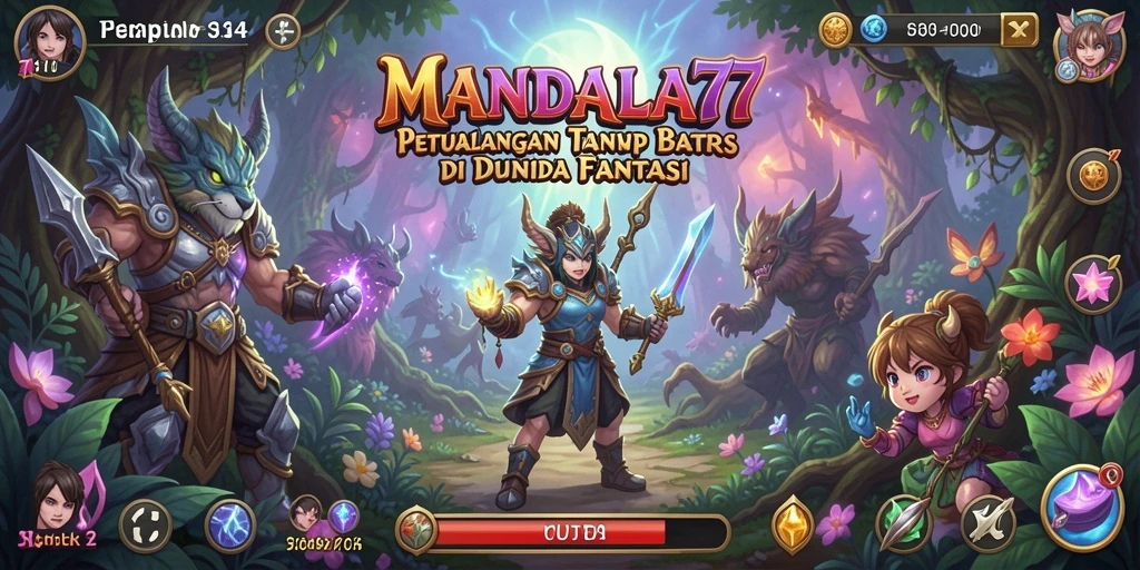 Tampilan gameplay <strong>MANDALA77</strong> menampilkan petualangan yang mendebarkan dan penuh tantangan.