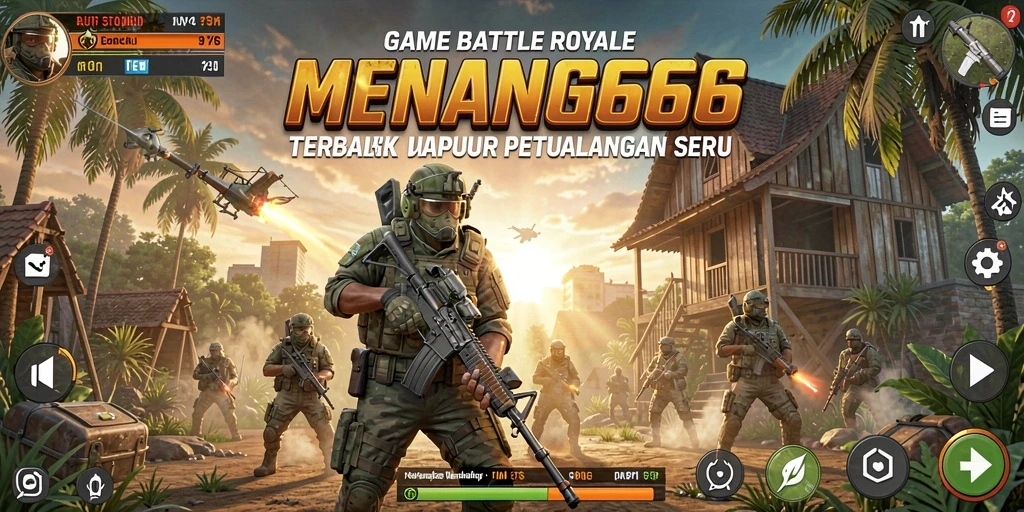 Tampilan gameplay seru di arena Battle Royale MENANG666.