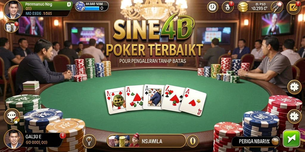 Tampilan gameplay poker yang mendebarkan di SINTE4D.