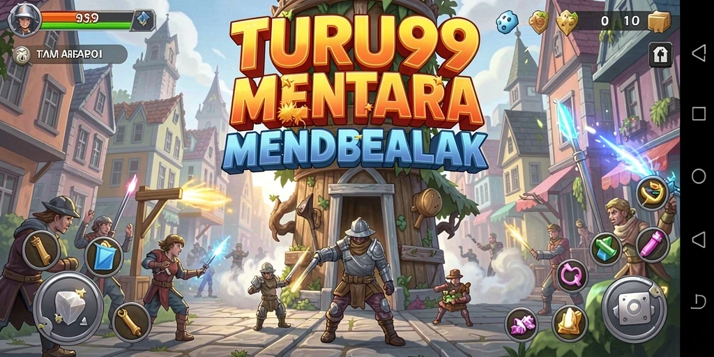 Tampilan menarik dari gameplay TURU99 yang penuh aksi Tower Defense.